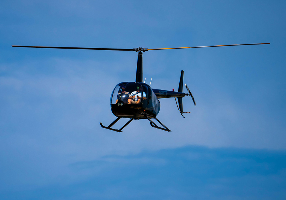 Scenic luxury helicopter tour over the Italian landscape